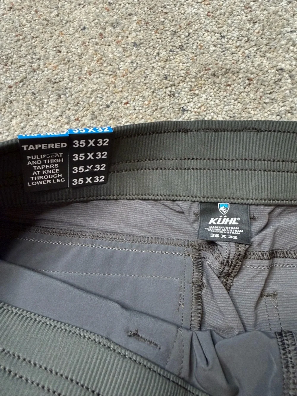Kühl Men's Deceptr Tapered Pants in Carbon Gray 35x32 NWT